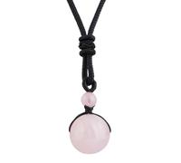 XUMIUZIY Collana con Ciondolo con Perline Rotonde Chakra, Design Elegante, Morbida Corda Nera per L'uso Quotidiano, Gioielli da Donna, Artificiale, 36x1,6 Cm (12.00)