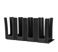 XUMIUZIY Contenitore per Organizer con 4 Scomparti per Tazze per Bancone | Plastica resistente, stile inclinato o dritto, per mantenere ordinato il piano di lavoro, riporre il coperchio separato,