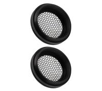 XUMIUZIY Coperchio di Griglia Altoparlanti per Auto, Protezione Rotonda in Mesh 2 Pcs OD 64mm Monte Universale Grill Grill per per (BLACK)
