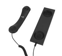 XUMIUZIY Cornetta Telefonica retrò, Presa Cablata di Tipo C per Telefono Portatile con Microfono e Riduzione del Rumore, per Telefoni, Tablet, Laptop (BLACK)