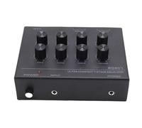 XUMIUZIY Equalizzatore a 7 Bande, Equalizzatore Digitale con Jack per Cuffie in Ingresso da 3,5 Mm per la Regolazione degli Alti e dei Bassi 'auto Domestica (Spina europea)