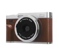 XUMIUZIY Fotocamera Digitale UHD 4K 68MP, Videocamera con Messa a Fuoco Automatica con Schermo HD da 2,8 Pollici, Zoom Digitale 16X, Antivibrazione, Time Lapse, Videocamera Portatile da (Brown)