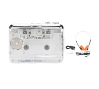 XUMIUZIY Lettore di Cassette Portatile, Convertitore da Cassetta a MP3 con Meccanismo Stereo con Rotella in Rame e Riavvolgimento Automatico, Include Cuffie retrò e Cavo USB C per PC