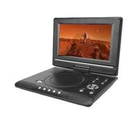 XUMIUZIY Lettore DVD Portatile da 9,8", Lettore DVD per Auto con Schermo Girevole, Doppi Altoparlanti e Antenna, Riproduzione FHD 1080P, Supporto USB/SD/AV e Formati di Dischi (Black)