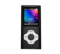XUMIUZIY Lettore MP3 con Bluetooth 5.3, Lettore Musicale HiFi Portatile con Schermo da 1,8 Pollici, Suono HiFi, Radio FM, Registratore Vocale, EBook, Ricaricabile 200mAh, Memoria (BLACK)