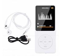 XUMIUZIY Lettore MP3 con Bluetooth 5.3, Lettore Musicale HiFi Portatile da 250 MAh con Display LCD da 1,8 Pollici per lo Sport, Altoparlante Integrato Orologio Calendario Cartella Libro (WHITE)