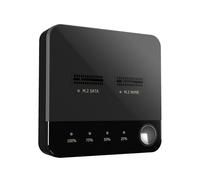 XUMIUZIY M.2 NVME/SATA SSD Cloner Dock-Clonazione Intercambiabile Offline a 1 Button, USB-C da 20 Gbps Dual-bay Senza Strumenti per 2230-22110 unità, PC/Mac/Linux (16TB)