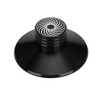 XUMIUZIY Mercellino Stabilizzatore in Alluminio, Superficie in Microfibra 79 Mm di Diametro Turntable Weight Clamp, Lettore CD per Lettore di Record di Vinile (BLACK)