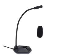 XUMIUZIY Microfono Desktop Condensatore Omnidirezionale, Interruttore del Mon (BLACK)