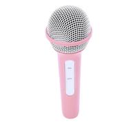 XUMIUZIY Microfono Simulato, Microfono in Plastica Leggero e Realistico, Accessorio per Palcoscenico, Cosplay e Pratica di dizione. (PINK)
