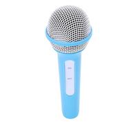XUMIUZIY Microfono Simulato, Microfono in Plastica Leggero e Realistico, Accessorio per Palcoscenico, Cosplay e Pratica di dizione. (BLUE)