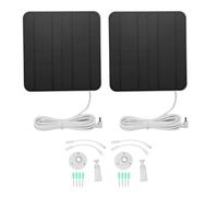 XUMIUZIY Pannelli Solari 2 Pezzi da 12 W per Ring Spotlight Cam Plus Pro, Caricatore Solare per Telecamera di Sicurezza con Cavo da 9,8 Piedi, Resistente All'acqua IP65, Alimentatore 3