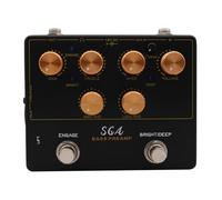 XUMIUZIY Pedale Preamplificatore per Basso DI Box da Studio Ad Alta Tensione con Equalizzatore a 4 Bande per Registrazione e Performance 11,8x9,4x5,5 Cm