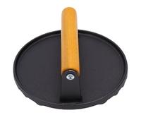 XUMIUZIY Pressa per Hamburger in Ghisa Resistente con Manico in Legno per Hamburger Perfettamente Scottati da 6,7 Pollici, Ideale per Gli Amanti del Barbecue degli Chef Domestici