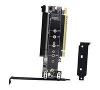 XUMIUZIY Scheda di Biforcazione PCIe da X16 a X8 e M.2 SSD | Supporta altezza intera e mezza altezza, protezione affidabile del circuito, doppia funzionalità SSD