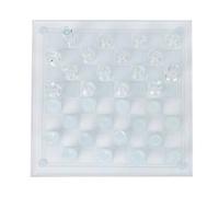 XUMIUZIY Set di Scacchiera in Cristallo 25x25 Cm, Partita a Scacchi Internazionale con 32 Pezzi