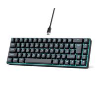 XUMIUZIY Tastiera da Gioco Meccanica, 68 Tasti RGB Tastiera di Gioco Retroilluminata, Switch Blu-switpable, 25 Tasti Senza Conflitto, Tastiere Ergonomic Mini Office per PC (BLACK)