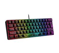 XUMIUZIY Tastiera da Gioco RGB Cablata, Tastiera Meccanica Compatta Hot-swap a 61 Tasti, Interruttore Blu, Retroilluminazione RGB, Tasti Completi Senza Conflitto, Tastiere Mini Ufficio (BLACK)