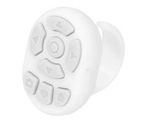 XUMIUZIY Telecomando con Anello di Scorrimento Bluetooth, Girapagina con Otturatore Wireless per la Registrazione Video del Telefono IOS 15 (WHITE)