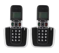 XUMIUZIY Telefono Cordless per Casa, Vivavoce Full Duplex DECT6.0, Chiamata Tridirezionale, Telefono Cordless a 2 Ricevitori con Funzione di Blocco Intelligente delle Chiamate (Spina europea)