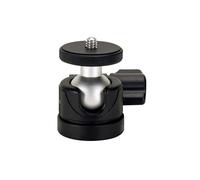XUMIUZIY Testa a Sfera per Treppiede, Testa a Sfera per Mini Telefono Desktop Ruotabile a 360° con Manopola a Sgancio Rapido per Fotocamera e Luce LED (BLACK)