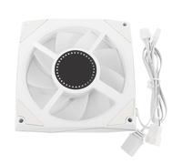 XUMIUZIY Ventola per Case PC da 120 Mm Ad Alto Flusso D'aria con Cuscinetti Smorzatori di Vibrazioni, Ventola CPU PWM a 4 Pin per Effetti di Luce ARGB, Appassionati di Giochi (WHITE)