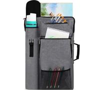 XUMKFJRE 18 X 24, Portfolio d'arte con zaino e borsa tote, custodia di medie dimensioni(Grey)
