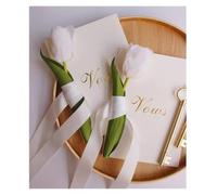 XUMKFJRE 2 Pezzi di Carta con voti abbronzanti e Nastro in Chiffon Seta, Libro Giuramento Matrimonio, Lettera promessa d'Amore per Matrimoniali(Color-06)