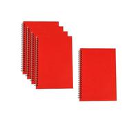 XUMKFJRE 5 pezzi quaderno a spirale 50 fogli A5 lettera notepad rilegato blocco for ufficio studenti adulti diario disegno per Scrivere Note, Diario o Agenda(Red)