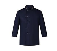 XUMKFJRE Abbigliamento Da Cucina For Uomo Lavoro Chef Di Hotel Catering Cinese E Occidentale A Maniche Lunghe Autunno Inverno(Deep Blue,XXXL)