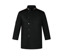XUMKFJRE Abbigliamento Da Cucina For Uomo Lavoro Chef Di Hotel Catering Cinese E Occidentale A Maniche Lunghe Autunno Inverno(Black,XXL)