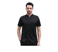 XUMKFJRE Abbigliamento Da Lavoro Cuoco For Uomo, Estivo, Ultrasottile E Traspirante, In Rete, For Hotel, Cucina, Barbecue, Catering, Uniforme Estiva A Maniche Corte(Black,XL)