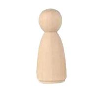 XUMKFJRE Bambole di legno grezzo con pioli, fai da te, for la casa, pittura, l'arte e l'arredamento, 35/43/55/65 mm(A55mm3Pcs)