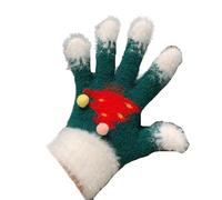 XUMKFJRE Guanti invernali da donna con dita scoperte e touch screen for studenti che vanno in bicicletta(Black)