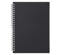 XUMKFJRE Quaderno Kraft Copertina Morbida Rilegato a Spirale Memo Blocchi Note Diario Planner 140 Pagine/70 Fogli per Scrivere Note, Diario o Agenda(Black,A5)