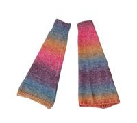 XUMKFJRE Scaldamuscoli Invernali Da Donna 1 Pair Women Retro Rainbow Gradient Pattern Leg Cover, Flared Slouch Knee High Knitted Warmers, Women's Stockings & Hosiery