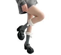 XUMKFJRE Scaldamuscoli Invernali Da Donna Winter Multicolor Thigh Socks Women Solid Color Soft Comfortable Stockings Sweet Over The Knee High(Yellow)