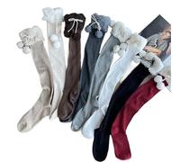 XUMKFJRE Scaldamuscoli Invernali Da Donna Winter Multicolor Thigh Socks Women Solid Color Soft Comfortable Stockings Sweet Over The Knee High(Color1)