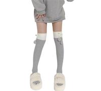 XUMKFJRE Scaldamuscoli Invernali Da Donna Winter Multicolor Thigh Socks Women Solid Color Soft Comfortable Stockings Sweet Over The Knee High(COLOR8)