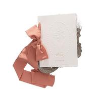 XUMKFJRE Set di Biglietti Auguri for i voti Nuziali, Design concavo e Convesso, Decorazione, invito, Libro Regalo, campanella, Orchidea, voti per Matrimoniali(Red,2pcs)