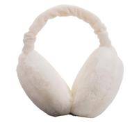 XUMKFJRE Soft Plush Ear Warmer Winter Warm For Women Men Solid Color Flap Outdoor Cold Protection EarMuffs Cover(WHITE)