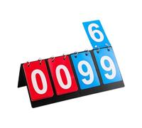 XUMKFJRE Tabellone segnapunti Sportivo a 4 cifre, segnapunti da Tavolo, segnapunti a ribalta, tabellone numerico a ribalta for Calcio, Tennis, Baseball, pallavolo