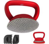 Xummi Detergente in ghisa, detergente per padelle in ghis 2 raschietti per barbecue + 1 tappetino, acciaio 316, spazzola a rete con manico per padelle in ghisa e padelle, lavabile in lavastoviglie