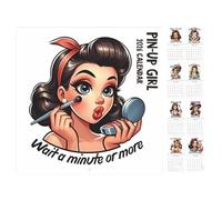 Xummpxuk Calendario da parete 2026, divertente calendario da parete | Taccuino 2026 retrò da appendere per uomini, camera da letto, decorazione per la casa, ornamenti per donne sul posto di lavoro