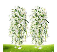 Xummpxuk Petunie finte - Petunie finte in seta, resistenti alle intemperie e eterne, per fioriere, vasi, patio, portico, giardino, passerella