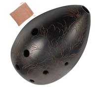 Xun a 8 Fori in Terracotta Nera, Modello F per Principianti | Portatile, Facile da Imparare, per Ragazzo Ragazza, Set Singolo Custodia Compatta