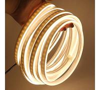 XUNATA 1m Bianco Caldo Striscia LED al Neon con Alimentatore, Flessibile, Impermeabile, DC 12V Luci LED 2835 per Esterni, Feste, Decorazione per Feste, Insegne Pubblicitarie