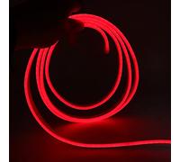 XUNATA 1m Rosso Striscia di Luce al Neon a LED con Interruttore, Alimentazione USB 5V, Luci per tubi in PVC Colorato, IP65 Impermeabile, Flessibile, Taglia a Misura