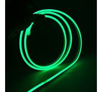 XUNATA 1m Verde Striscia di Luce al Neon a LED con Interruttore, Alimentazione USB 5V, Luci per tubi in PVC Colorato, IP65 Impermeabile, Flessibile, Taglia a Misura