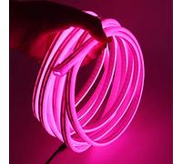 XUNATA 3 Metri Rosa Striscia LED al Neon con Alimentatore, Flessibile, Impermeabile, DC 12V Luci LED 2835 per Esterni, Feste, Decorazione per Feste, Insegne Pubblicitarie